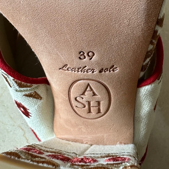NWOT ASH Womens Red Aztec Embroidered Adel shoes size 39 - Picture 6 of 7